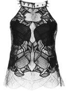 Jonathan Simkhai Halterneck Lace Top, Women's, Size: Xs, Black, Nylon