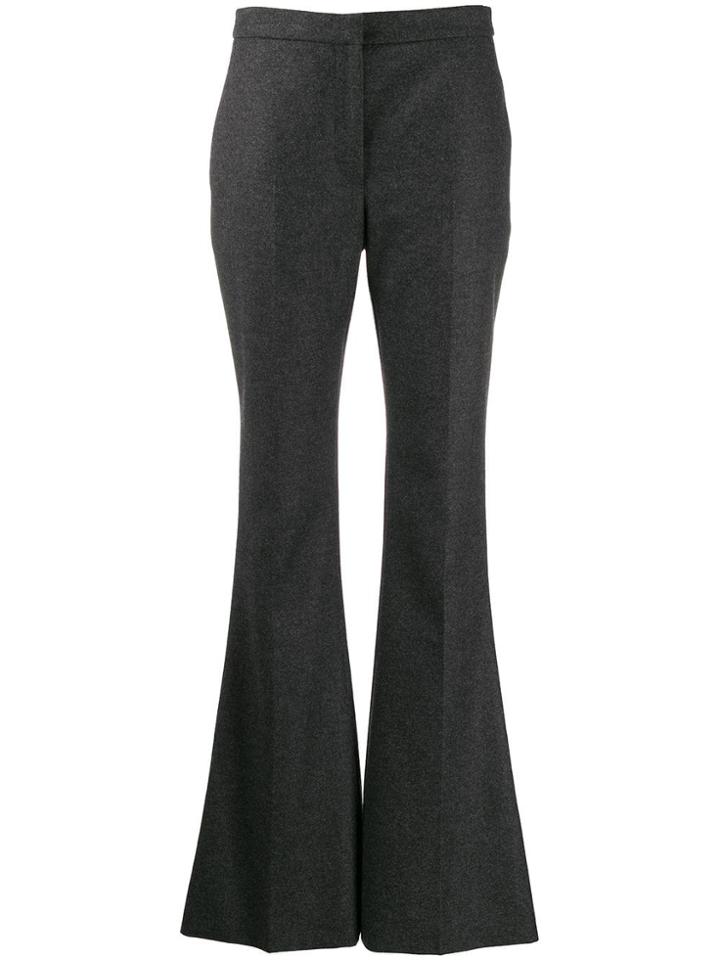 Alexander Mcqueen Flared Mid-rise Trousers - Grey