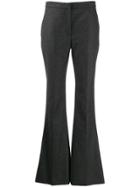 Alexander Mcqueen Flared Mid-rise Trousers - Grey