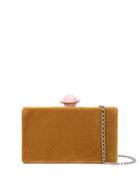 Edie Parker Velvet Jean Box Bag - Neutrals