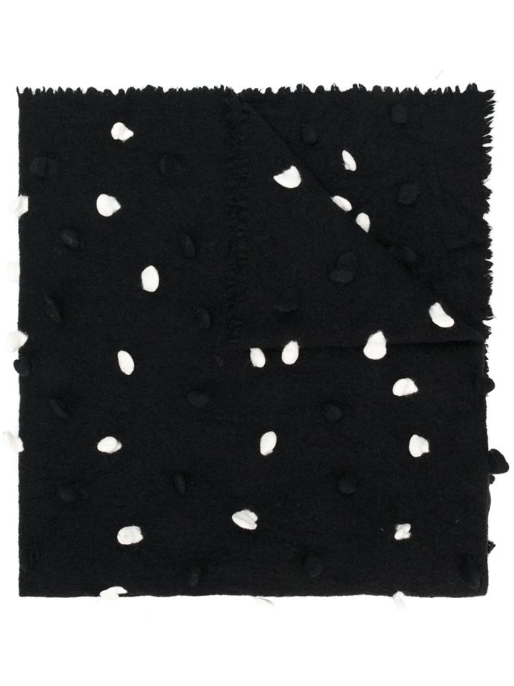 Faliero Sarti Textured Effect Scarf - Black