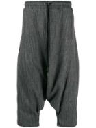 Alchemy Stitch-detail Drop-crotch Trousers - Grey