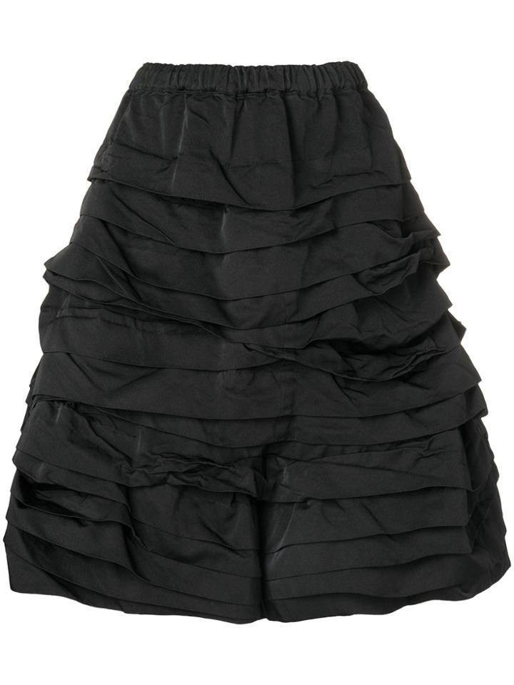 Comme Des Garçons Comme Des Garçons Ruched Full Skirt - Black