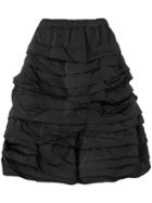 Comme Des Garçons Comme Des Garçons Ruched Full Skirt - Black