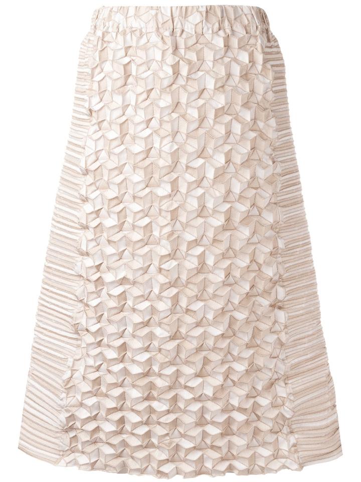 Issey Miyake Origami A-line Skirt, Women's, Size: S/m, Nude/neutrals, Polyester/polyurethane