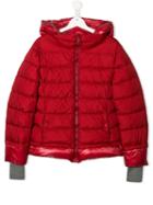 Herno Kids Teen Hooded Padded Jacket - Red
