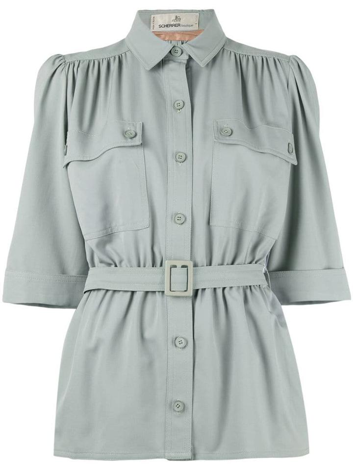 Jean Louis Scherrer Pre-owned Belted Jacket - Grey