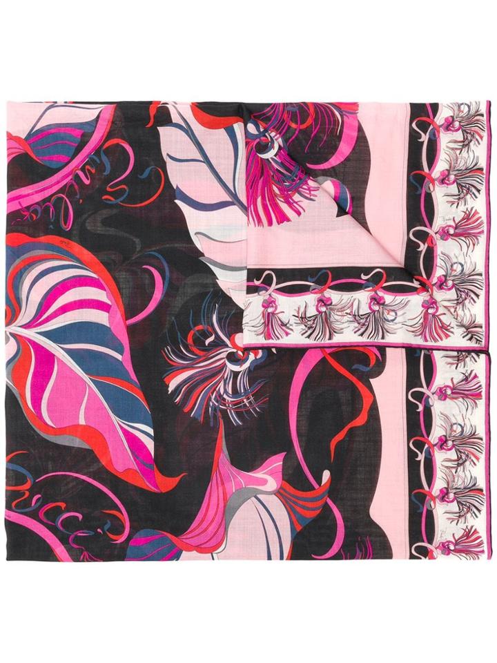 Emilio Pucci Emilio Pucci 9egb179ef17 3-nero/corallo Wool Or Fine