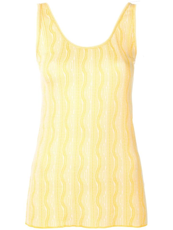 Etro Wave Pattern Vest Top - Yellow
