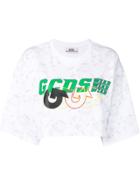 Gcds Cropped Oversized T-shirt - White