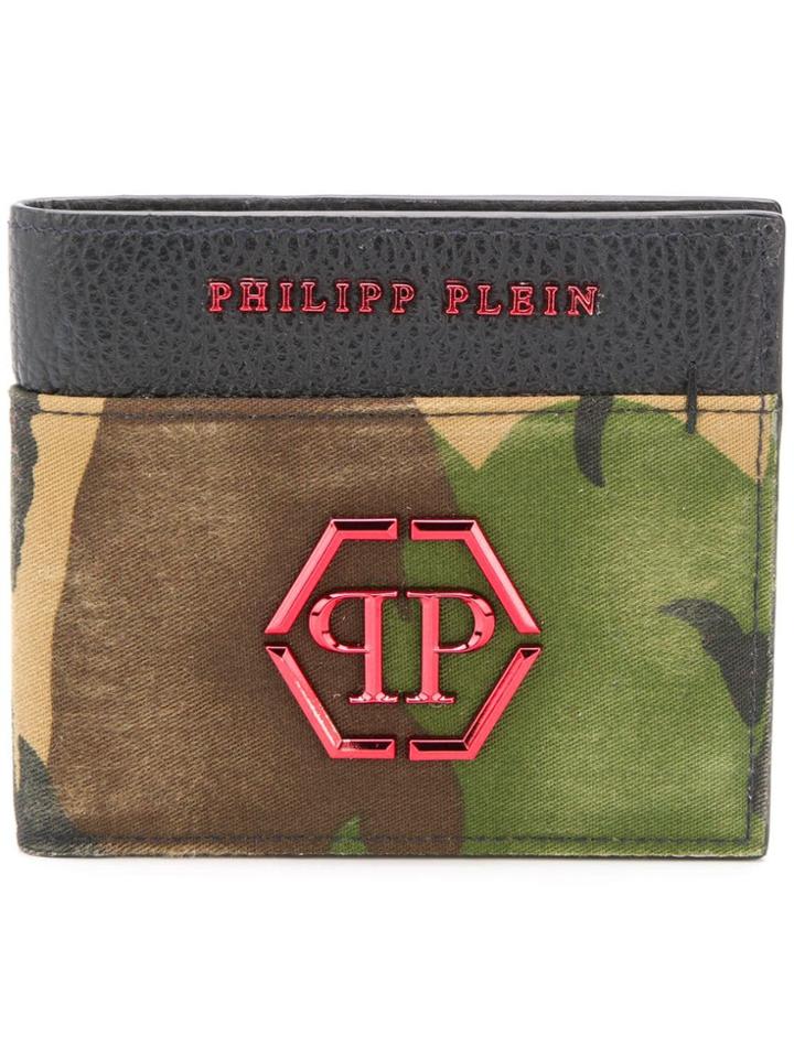 Philipp Plein Camouflage Bifold Wallet - Green