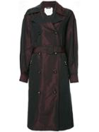 Chanel Vintage Cc Logos Long Sleeve Trench Coat - Pink & Purple