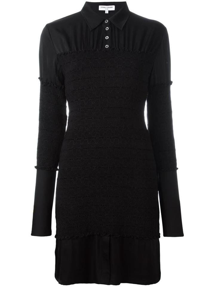 Opening Ceremony Shirt Dress, Women's, Size: 4, Black, Silk/spandex/elastane