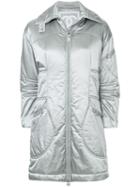 Chanel Pre-owned Metallic Padded Coat - Grey