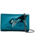 Giuseppe Zanotti Design - The Signature Clutch - Women - Patent Leather - One Size, Blue, Patent Leather