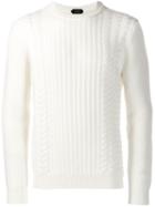 Zanone Crew-neck Knit Sweater - White