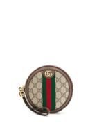Gucci Ophidia Top Zip Clutch - Brown