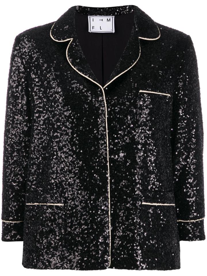 In The Mood For Love Sofia Sequin Blazer - Black