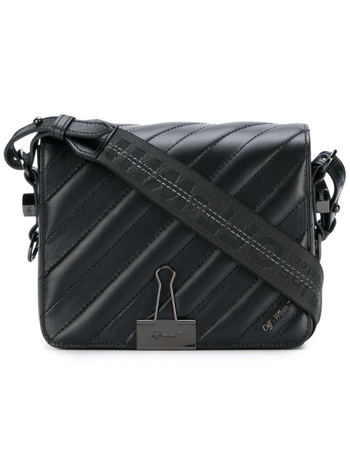 Off-white Padded Crossbody Bag - Black