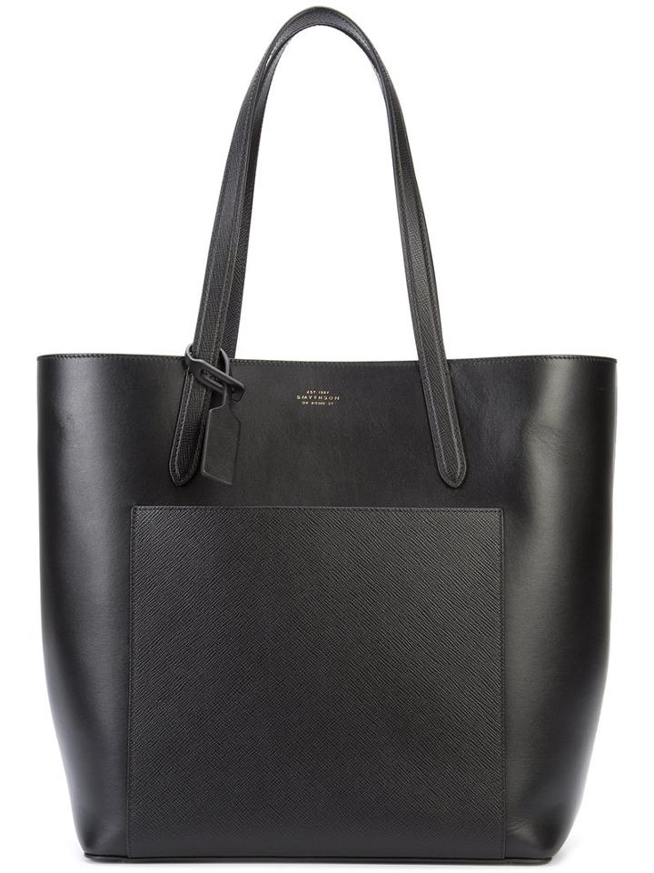 Smythson - Patch Pocket Shopper Toe - Women - Leather - One Size, Women's, Black, Leather