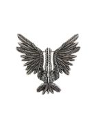 Lanvin Embellished Bird Brooch - Metallic