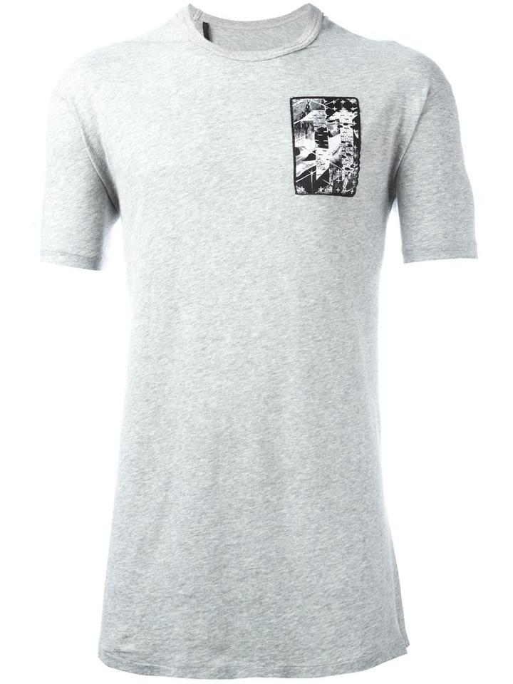 11 By Boris Bidjan Saberi Geometric Print T-shirt, Men's, Size: Xl, Grey, Cotton
