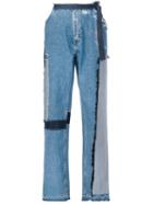Tome Patch Wide Leg Jeans, Women's, Size: Xs, Blue, Cotton