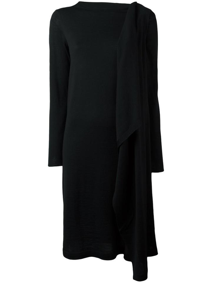 Maison Margiela Draped Detail Knit Dress - Black