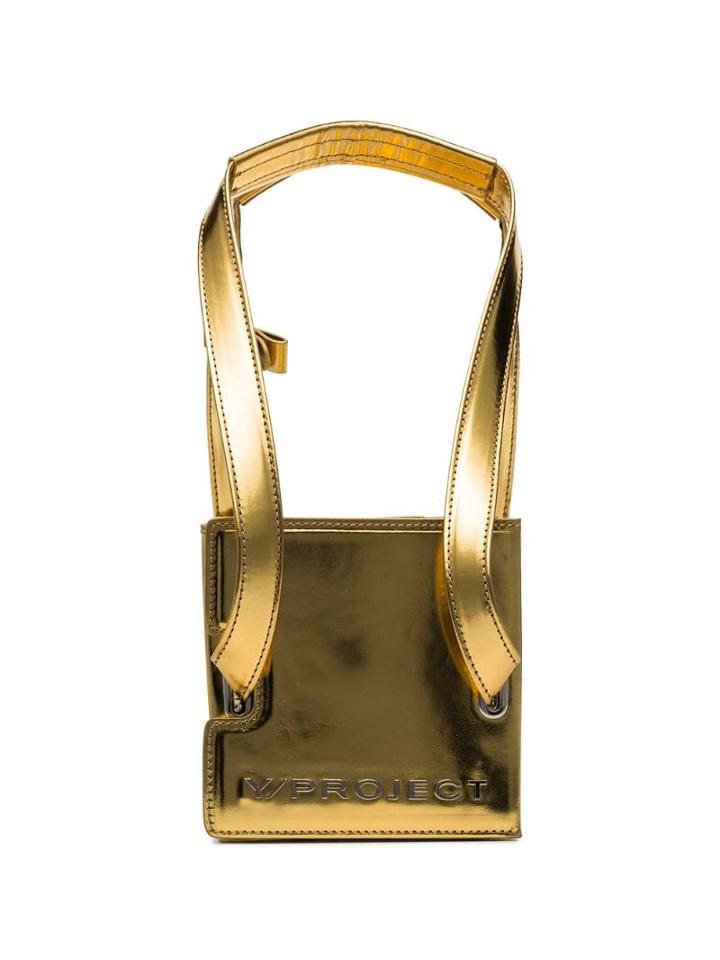 Y/project Metallic Accordion-style Tote - Gold