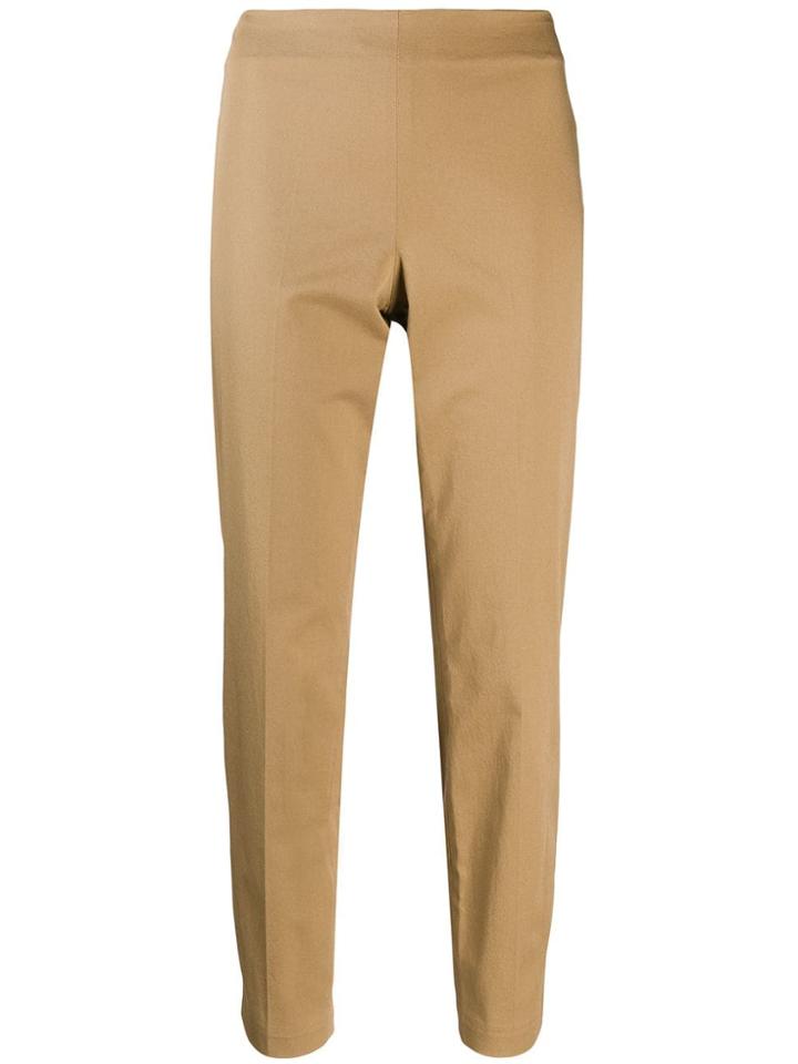 M Missoni Plain Slim-fit Trousers - Brown