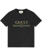 Gucci Washed T-shirt With Gucci Logo - Black