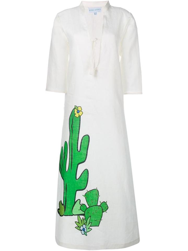 Mira Mikati Cactus Printed Kaftan Dress