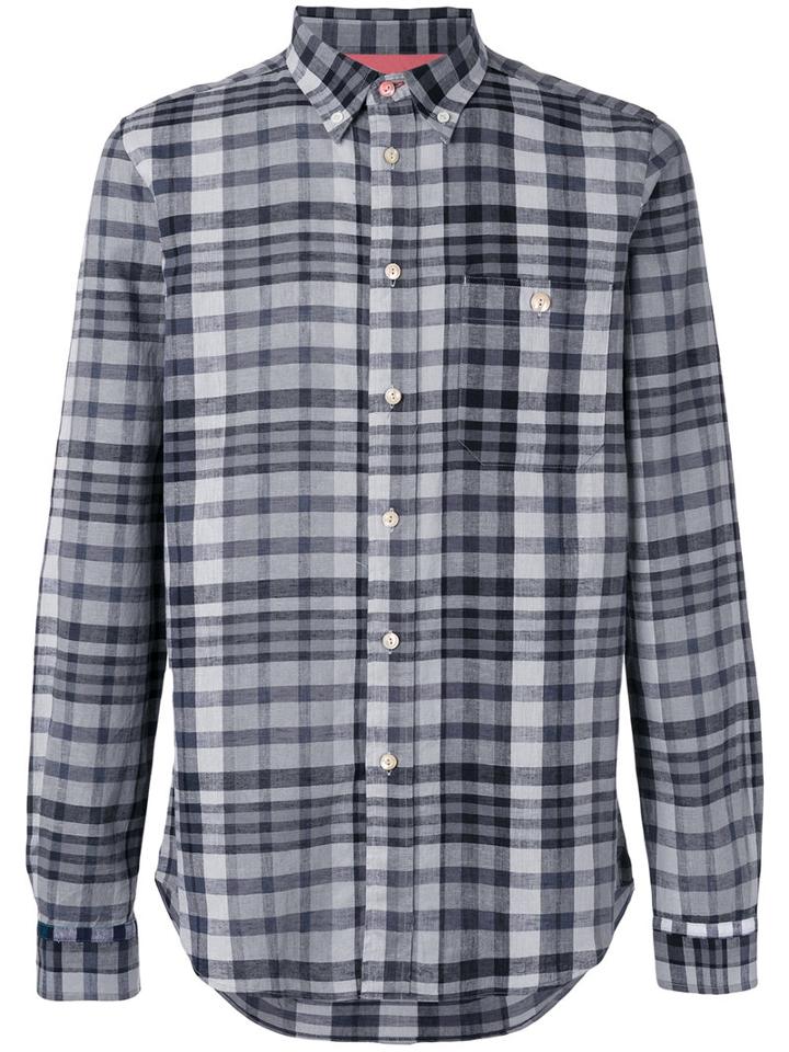 Checked Shirt - Men - Cotton/linen/flax - Xl, Black, Cotton/linen/flax, Paul By Paul Smith