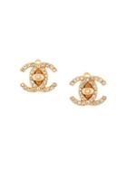 Chanel Pre-owned Cc Turnlock Earrings - Gold