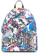 Love Moschino Printed Backpack - Blue