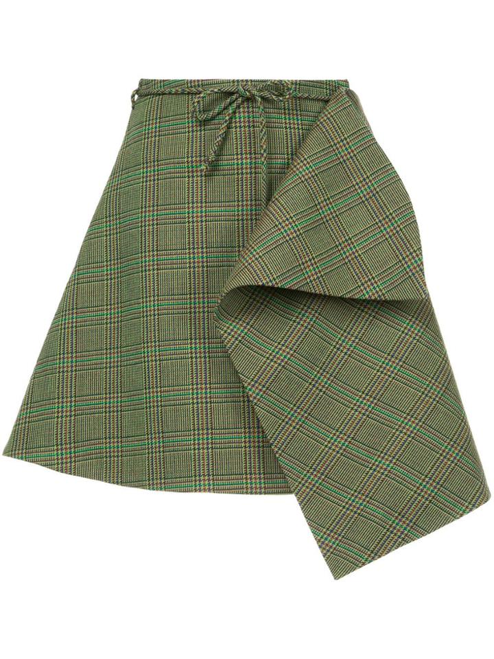 Tiko Paksa Checked Wrap Mini Skirt - Green