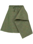 Tiko Paksa Checked Wrap Mini Skirt - Green
