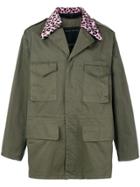 Marc Jacobs Leopard Print Detail Parka - Green