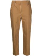 Brunello Cucinelli Cropped Straight-leg Trousers - Brown