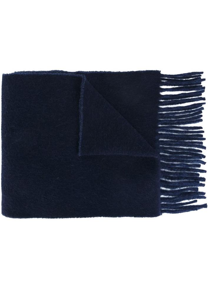 Polo Ralph Lauren Fringed Scarf, Men's, Blue, Nylon/virgin Wool