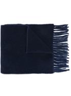 Polo Ralph Lauren Fringed Scarf, Men's, Blue, Nylon/virgin Wool