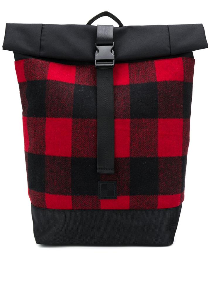Woolrich Large Checked Backpack - Black