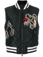 Ermanno Scervino Embroidered Padded Jacket - Black