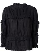 Isabel Marant Étoile Daniela High-neck Blouse, Women's, Size: 38, Black, Linen/flax/polyester