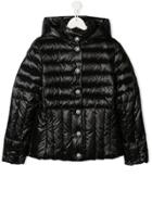 Balmain Kids Hooded Padded Coat - Black