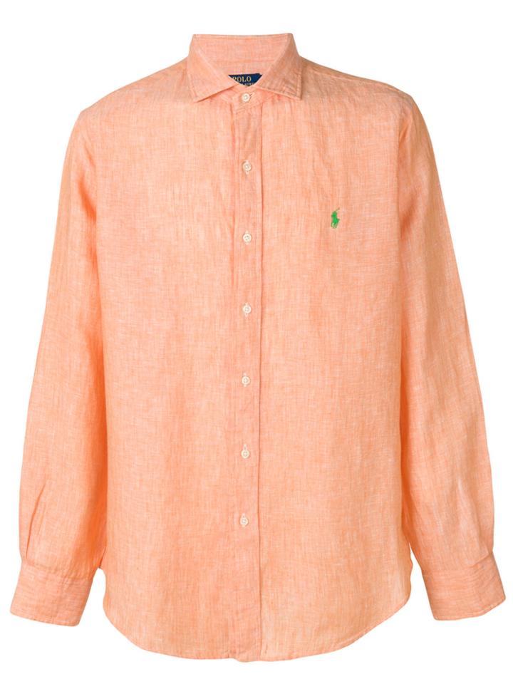 Polo Ralph Lauren Logo Curved Hem Shirt - Yellow & Orange