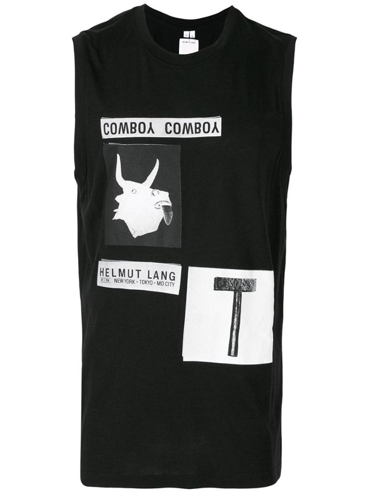 Helmut Lang Cowboy Printed Tank - Black