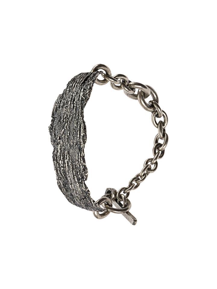 Tobias Wistisen Wood Piece Effect Bracelet - Metallic