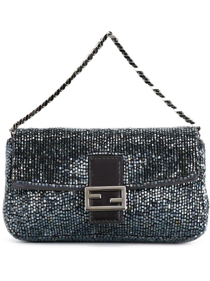 Fendi Micro Baguette Clutch - Blue