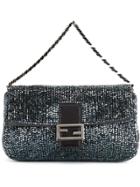 Fendi Micro Baguette Clutch - Blue